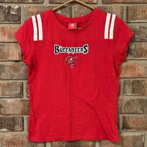 NFL Red Buccaneers Women's Short Sleeve Tee